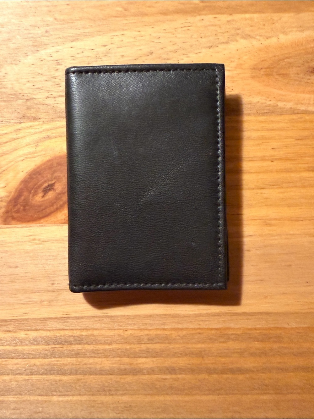 Men's Black Leather Bifold Wallet